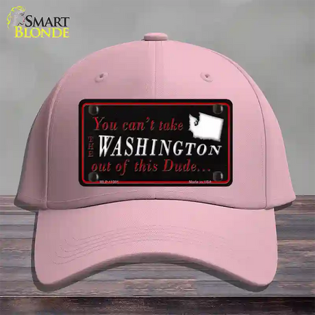 Washington Dude Novelty License Plate Hat Cotton / Pink