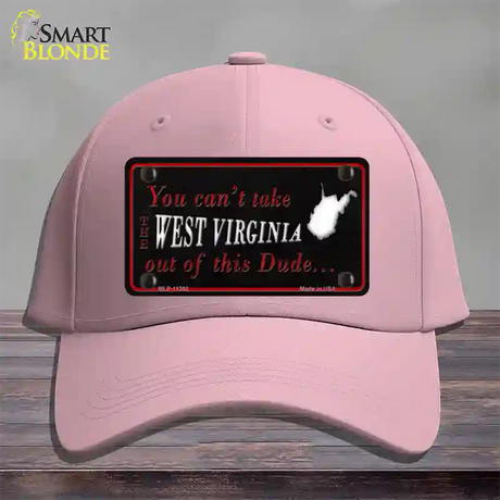 West Virginia Dude Novelty License Plate Hat Cotton / Pink