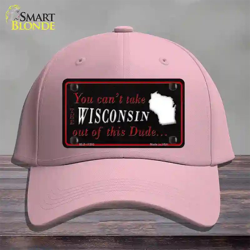 Wisconsin Dude Novelty License Plate Hat Cotton / Pink