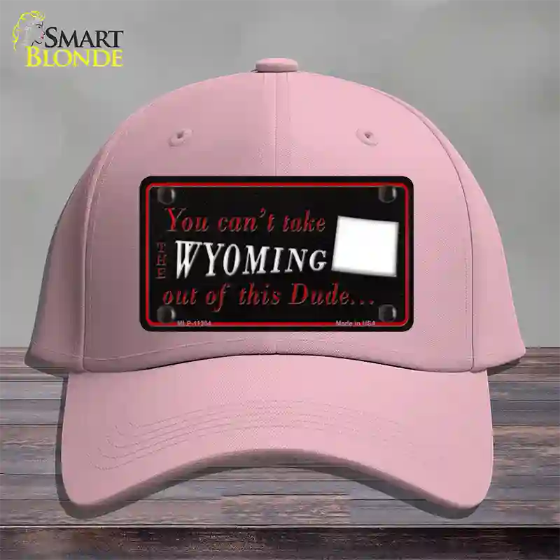 Wyoming Dude Novelty License Plate Hat Cotton / Pink