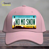 No Mo Snow Novelty License Plate Hat Cotton / Pink