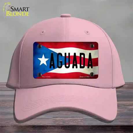 Aguada Puerto Rico Flag Novelty License Plate Hat Cotton / Pink