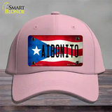 Aibonito Puerto Rico Flag Novelty License Plate Hat Cotton / Pink