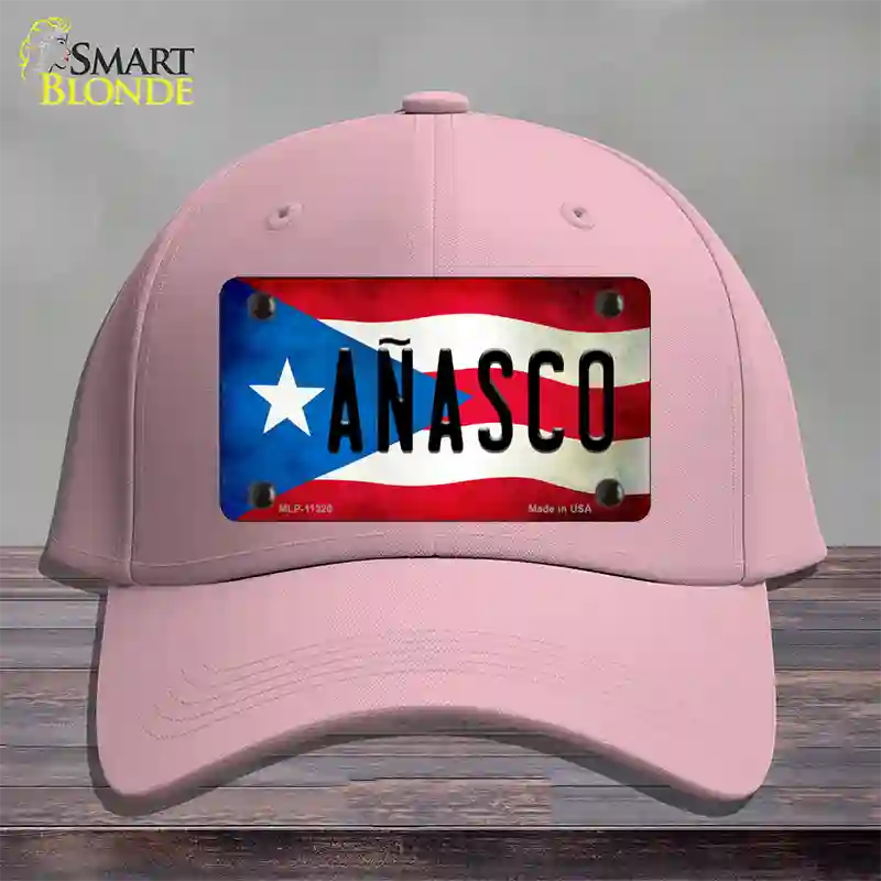 Anasco Puerto Rico Flag Novelty License Plate Hat Cotton / Pink