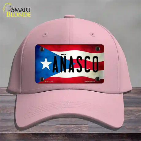 Anasco Puerto Rico Flag Novelty License Plate Hat Cotton / Pink