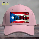 Barceloneta Puerto Rico Flag Novelty License Plate Hat Cotton / Pink