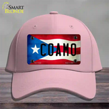 Coamo Puerto Rico Flag Novelty License Plate Hat Cotton / Pink