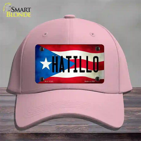 Hatillo Puerto Rico Flag Novelty License Plate Hat Cotton / Pink