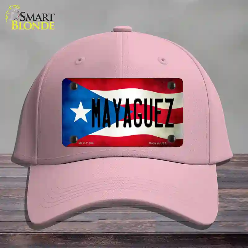 Mayaguez Puerto Rico Flag Novelty License Plate Hat Cotton / Pink