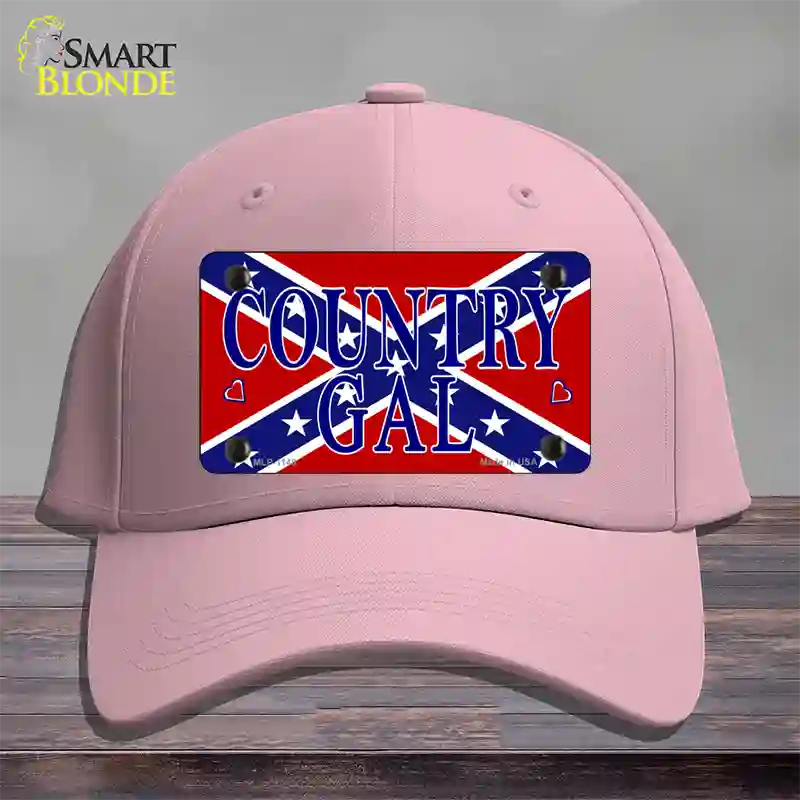 Confederate Country Gal Novelty License Plate Hat Cotton / Pink