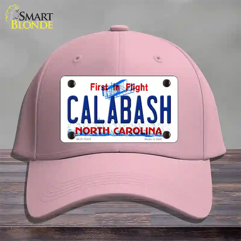 Calabash North Carolina Novelty License Plate Hat Cotton / Pink