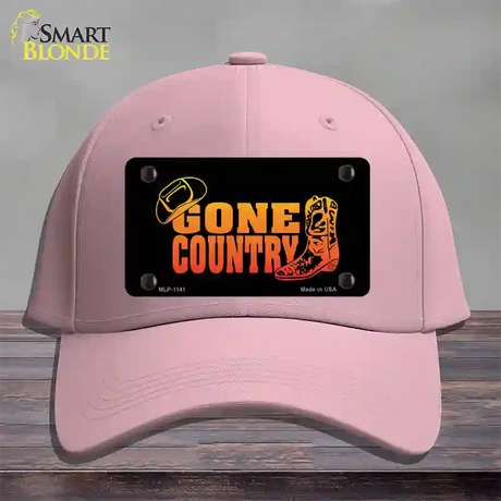 Gone Country Novelty License Plate Hat Cotton / Pink