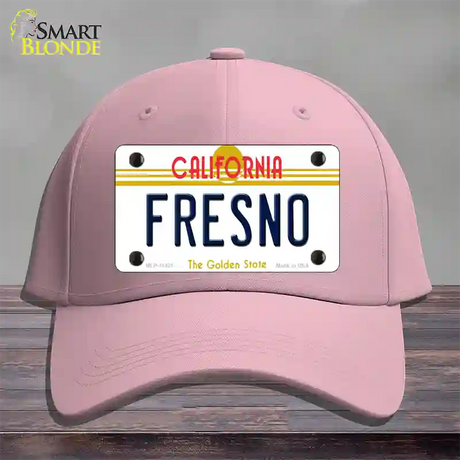 Fresno California Novelty License Plate Hat Cotton / Pink