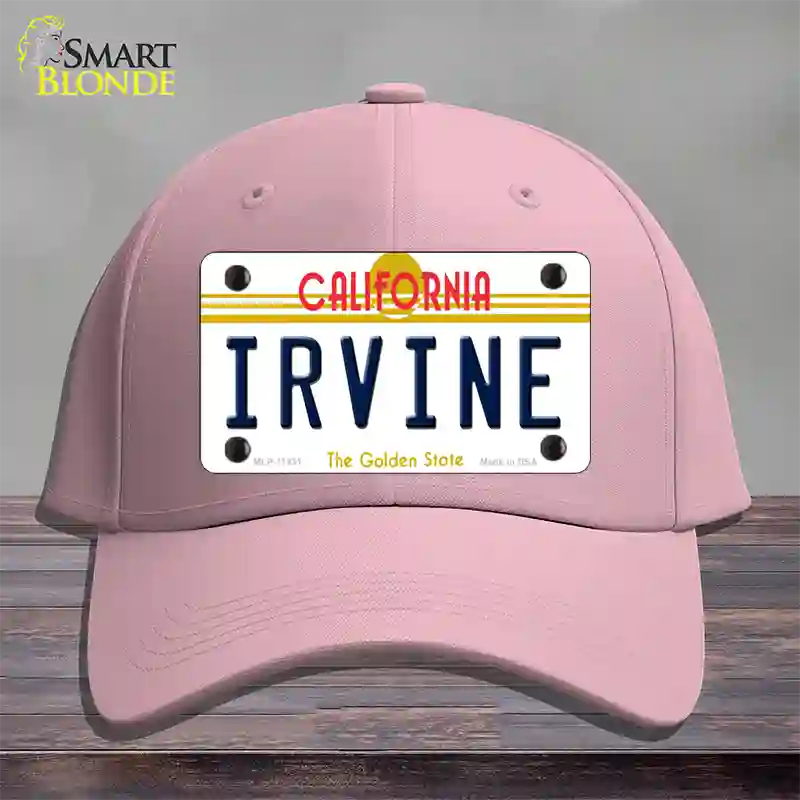 Irvine California Novelty License Plate Hat Cotton / Pink