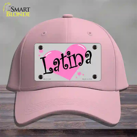 Latina Novelty License Plate Hat Cotton / Pink