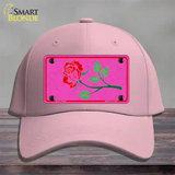 Illustrated Rose On Pink Chaise Lounge Novelty License Plate Hat Cotton / Pink