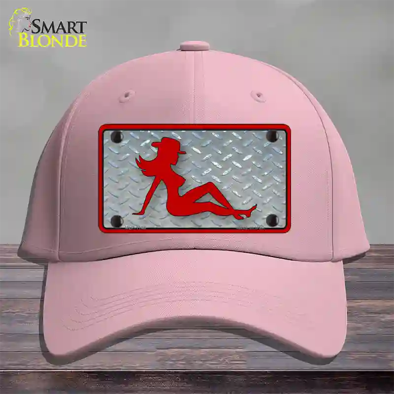 Cowgirl Mud Flap Novelty License Plate Hat Cotton / Pink