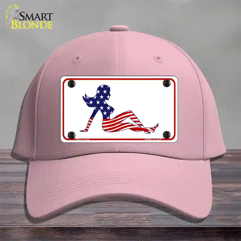 American Mud Flap Girl Novelty License Plate Hat Cotton / Pink