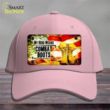 My Hero Wears Combat Boots Novelty License Plate Hat Cotton / Pink