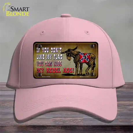 Dont Like My Flag Kiss My Rebel Ass Novelty License Plate Hat Cotton / Pink