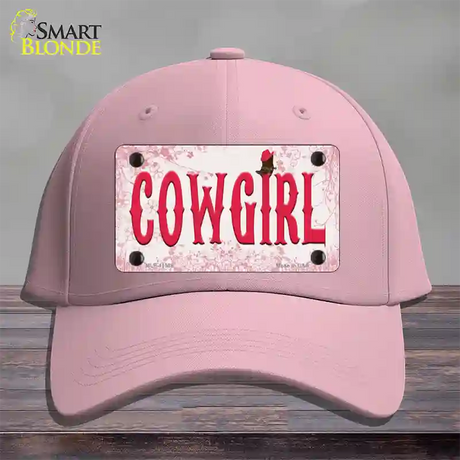 Cowgirl Pink Novelty License Plate Hat Cotton / Pink