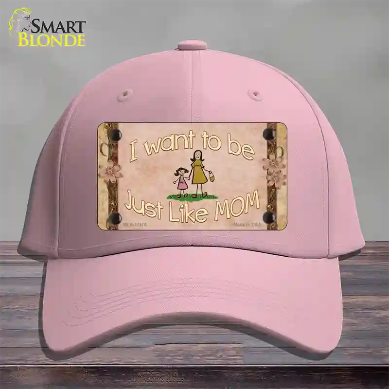 Just Like Mom Novelty License Plate Hat Cotton / Pink