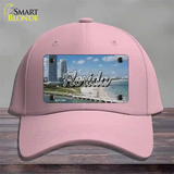 Florida White Sand Beach State Novelty License Plate Hat Cotton / Pink