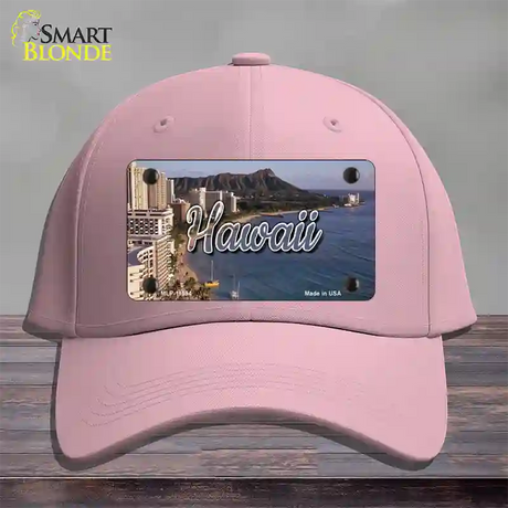 Hawaii Beach State Novelty License Plate Hat Cotton / Pink