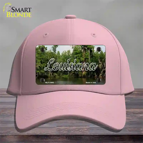 Louisiana Swamp State Novelty License Plate Hat Cotton / Pink