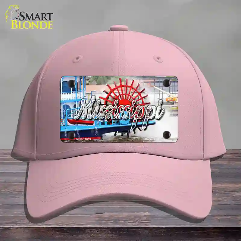 Mississippi Boat State Novelty License Plate Hat Cotton / Pink