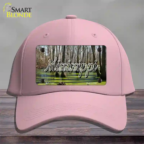 Mississippi Swamp State Novelty License Plate Hat Cotton / Pink