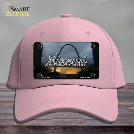 Missouri Gateway Arch State Novelty License Plate Hat Cotton / Pink