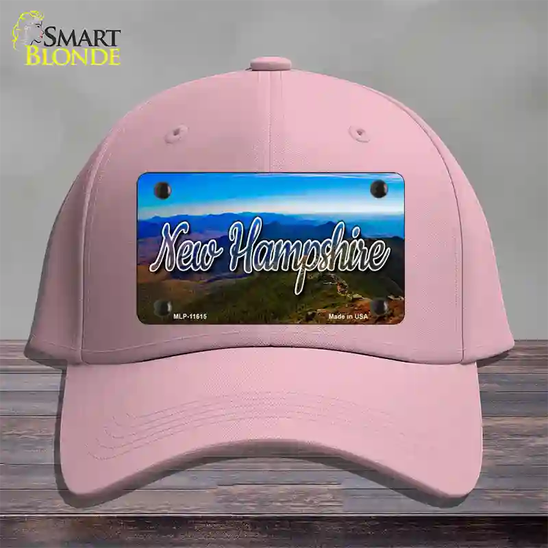 New Hampshire Mountain Range State Novelty License Plate Hat Cotton / Pink