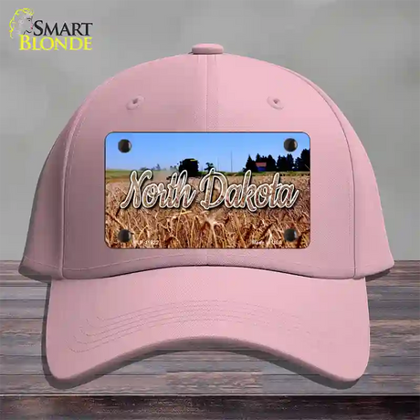 North Dakota Wheat Farm State Novelty License Plate Hat Cotton / Pink