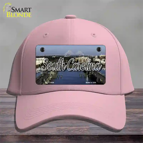 South Carolina City Bridge State Novelty License Plate Hat Cotton / Pink