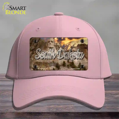 South Dakota Mt Rushmore State Novelty License Plate Hat Cotton / Pink