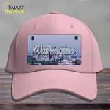 Washington Space Needle State Novelty License Plate Hat Cotton / Pink