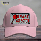 Breast Inspector Novelty License Plate Hat Cotton / Pink