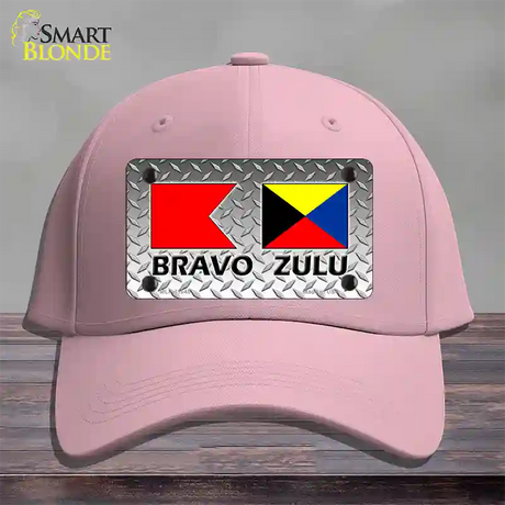 Bravo Zulu Novelty License Plate Hat Cotton / Pink