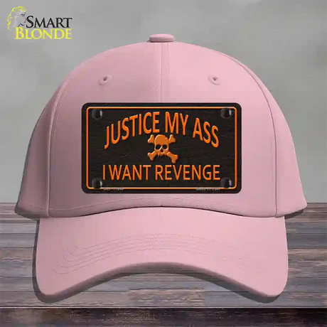 Justice My Ass Novelty License Plate Hat Cotton / Pink