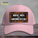 Real Men Ride Motorcycles Novelty License Plate Hat Cotton / Pink