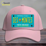 Des Montes Teal New Mexico Novelty License Plate Hat Cotton / Pink