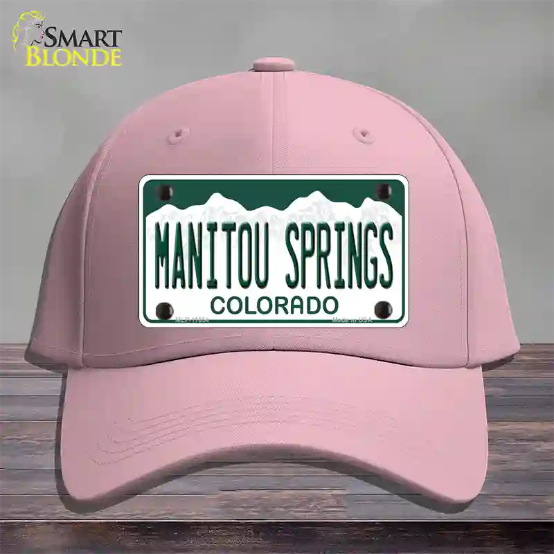 Manitou Springs Colorado Novelty License Plate Hat Cotton / Pink