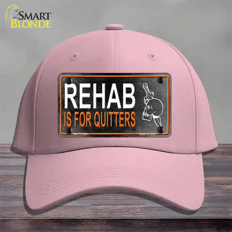 Rehab Is For Quitters Novelty License Plate Hat Cotton / Pink