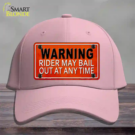 Rider May Bail Novelty License Plate Hat Cotton / Pink