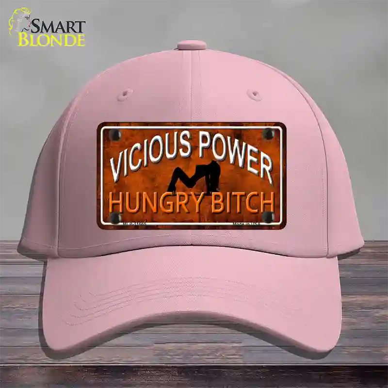 Vicious Power Novelty License Plate Hat Cotton / Pink