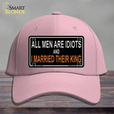 All Men Are Idiots Novelty License Plate Hat Cotton / Pink