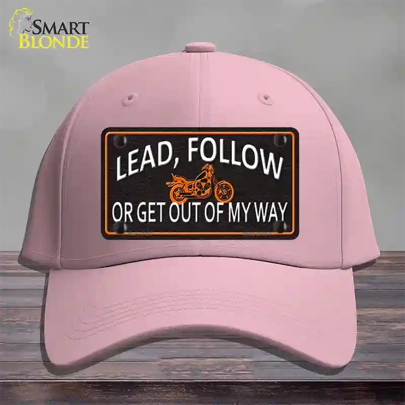 Lead Follow Novelty License Plate Hat Cotton / Pink