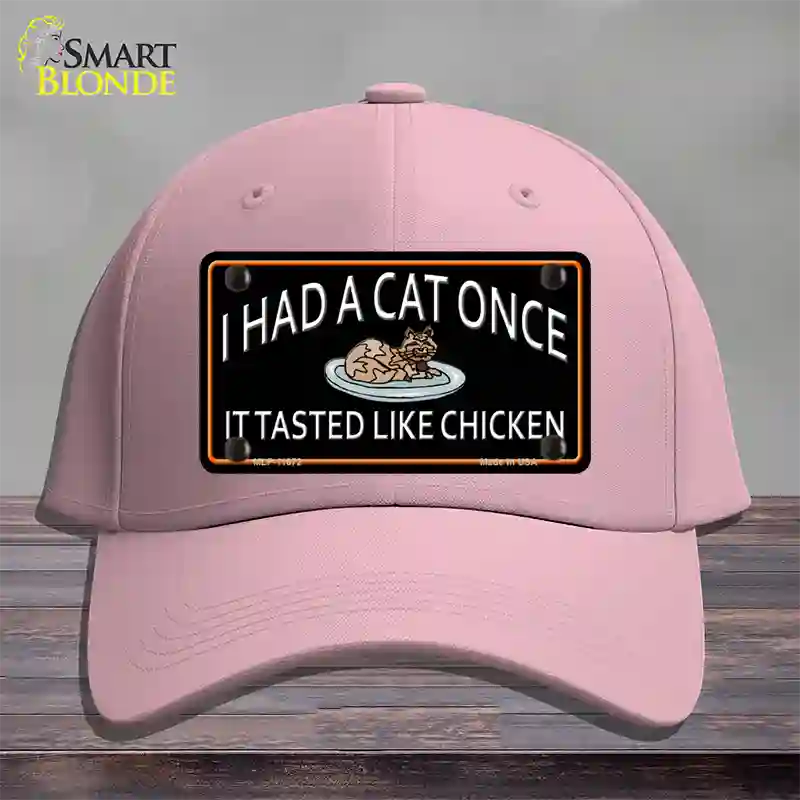 I Had A Cat Once Novelty License Plate Hat Cotton / Pink