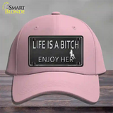 Life Is A Bitch Enjoy Her Novelty License Plate Hat Cotton / Pink